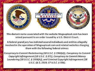 История Империи Зла Кима Доткома – Megaupload. Заблокированная главная страница megaupload.com